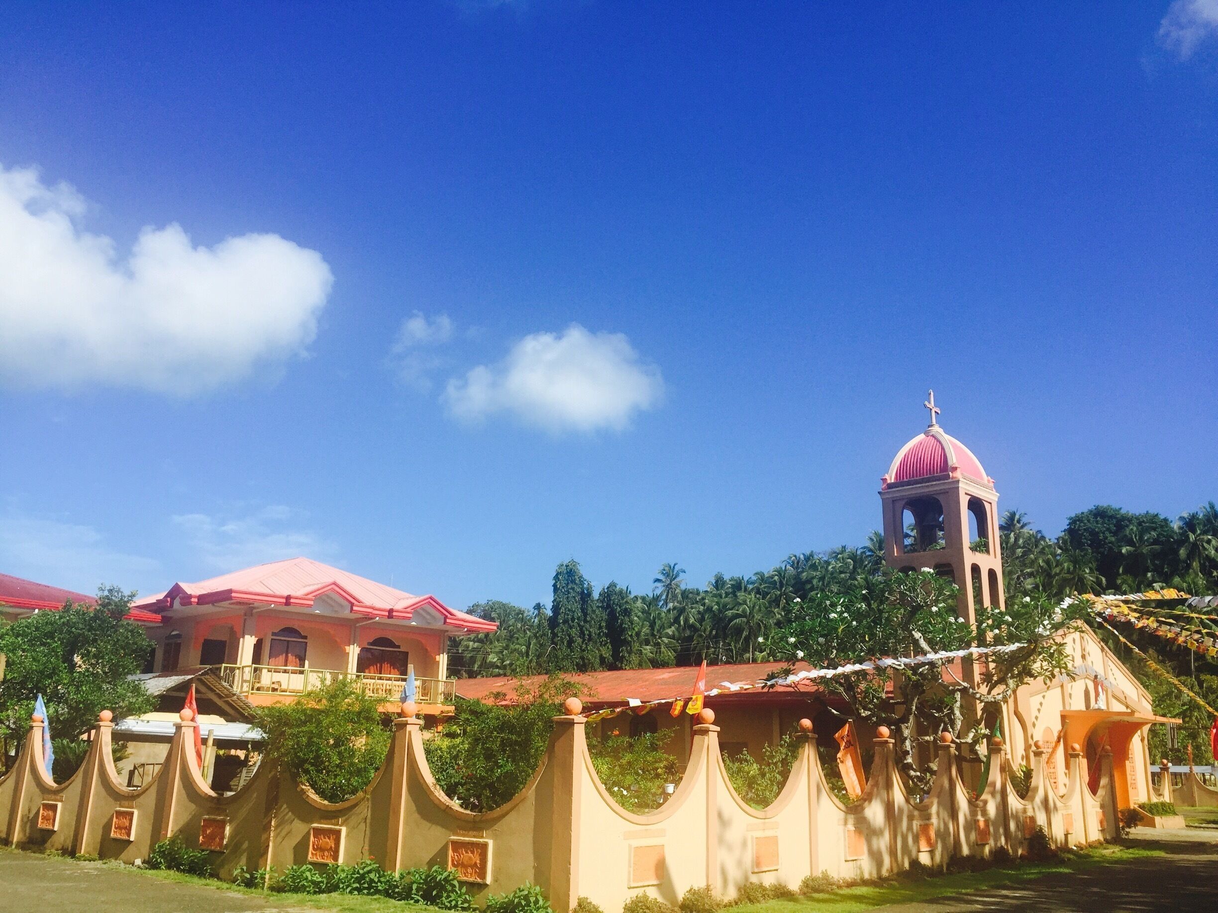 along the center of the village of cortes is their church where people do their duties as christian. #blue travel photo contest