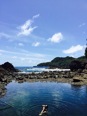 one of the sea pool like created by rocks along the shorline of cortes surigao del sur phil. #blue travel photo contest #aquatrove