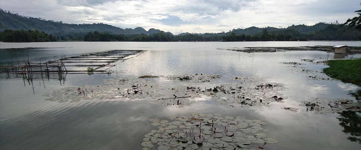 Serene lake. You can hear yourself breathing.