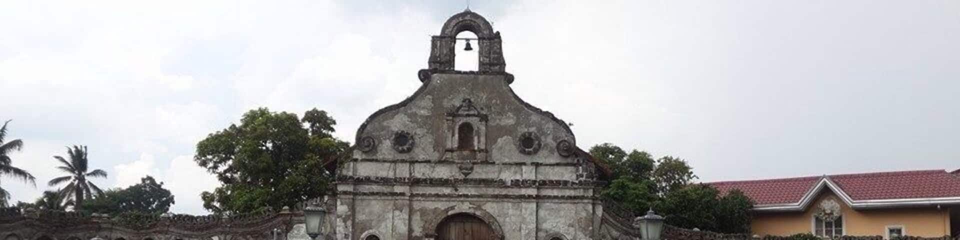 The Nagcarlan Underground Cemetery Historical Landmark is a fine example of Spanish colonial architecture. Built by the Franciscan Friar Vicente Velloc in 1845, its octagonal grounds are enclosed by a wall decorated with wrought-iron grills and stonework meant to look like drapery.#travelphilippines