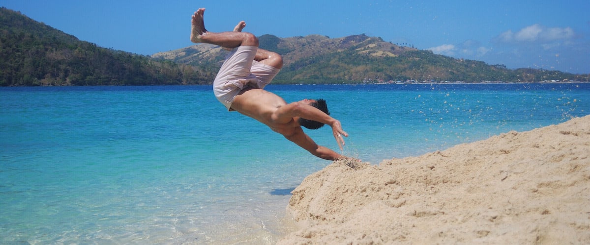 Dive into the crystal blue waters in this small, uninhabited island. #beach