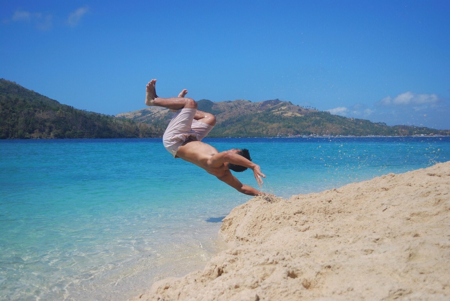 Dive into the crystal blue waters in this small, uninhabited island. #beach