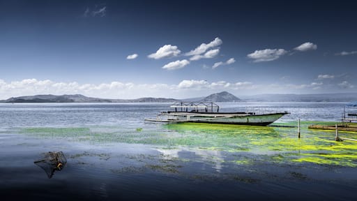 Beauriful day at scenic Taal Lake in Talisay, Batangas, Philippines