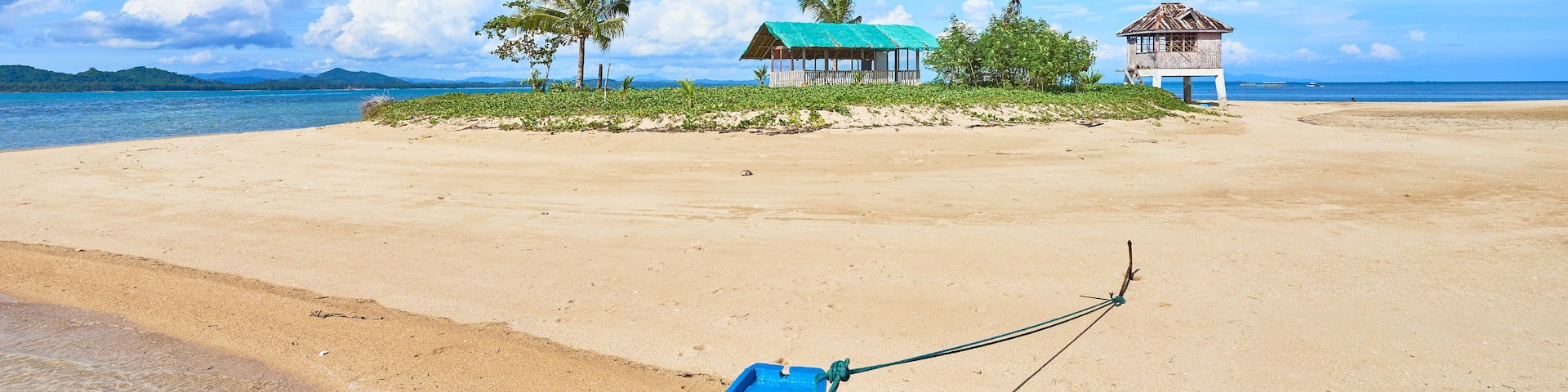 Tiny exotic Island with mini resort in the east part of Palawan - Philippines. Coab Island