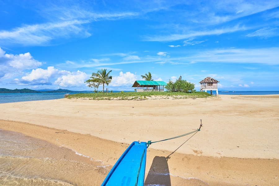 Tiny exotic Island with mini resort in the east part of Palawan - Philippines. Coab Island