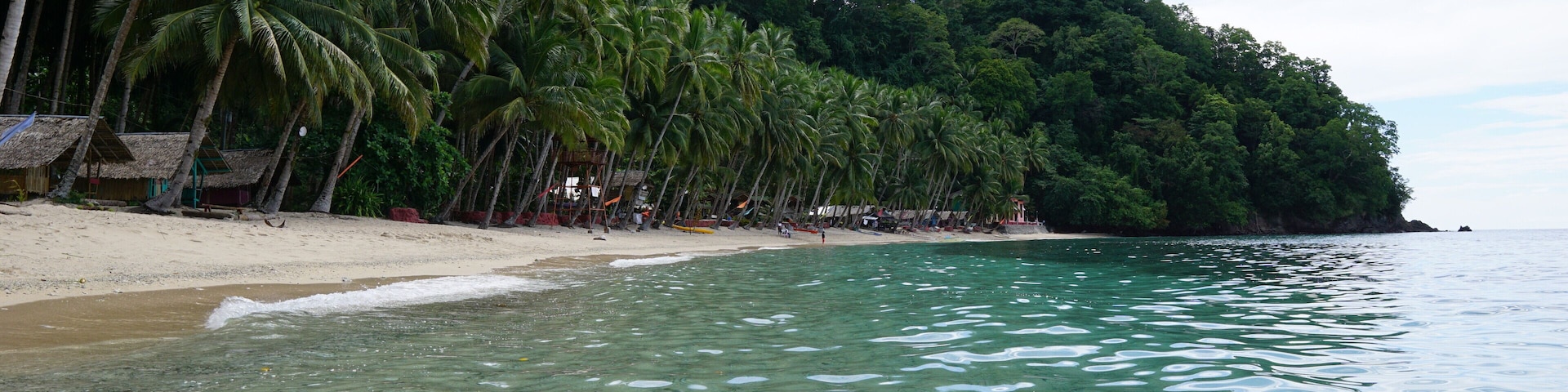 Crystal clear water.