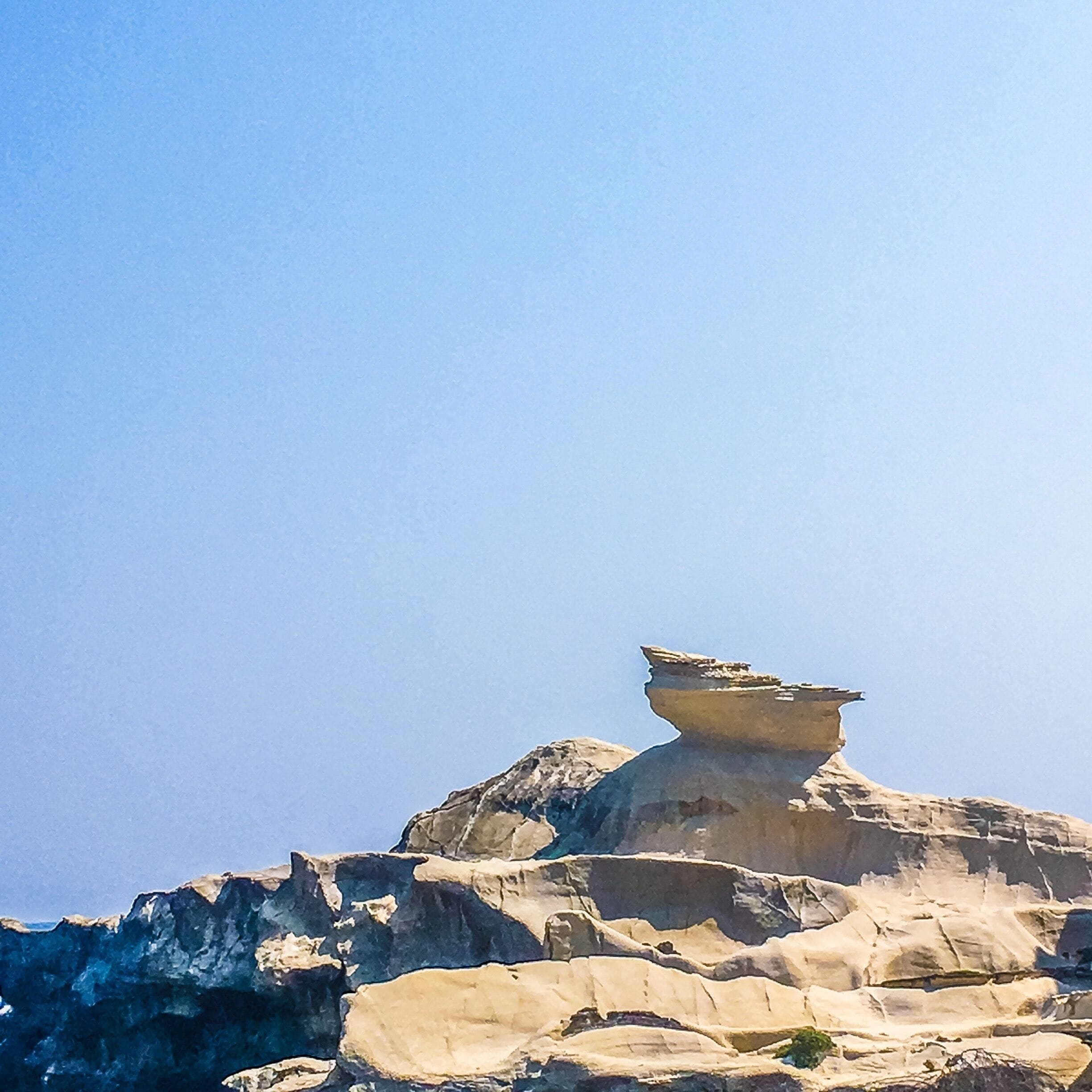 Natural rock sculpture., #naturesart #rockformation #rock #kapurpurawan #laoag #ilocos #philippines #wanderlust #explore #outdoors #clearsky #whiterock 