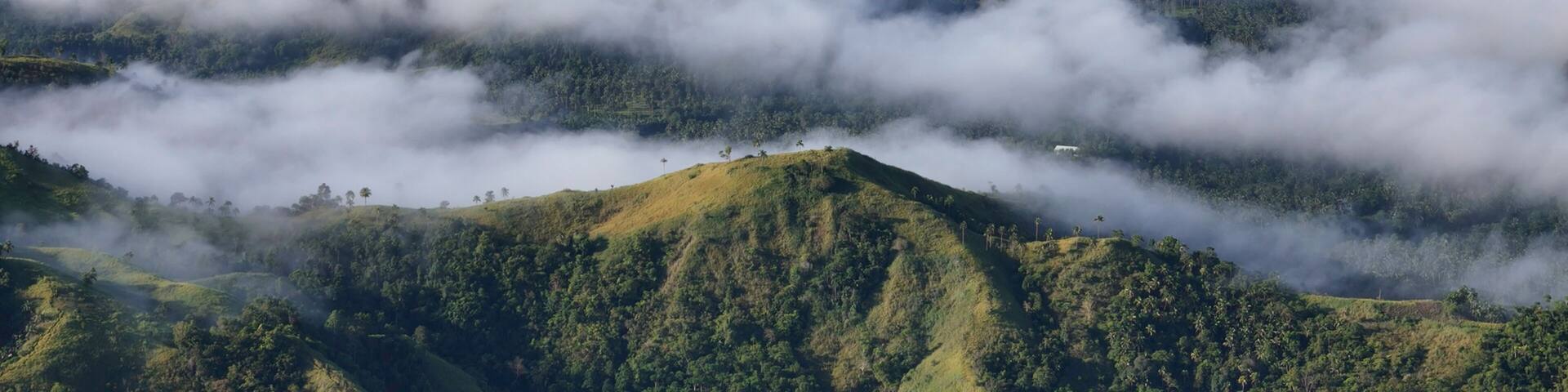 Misty Mountain Ridges Embraced by Low-lying Clouds in Claveria, Misamis Oriental