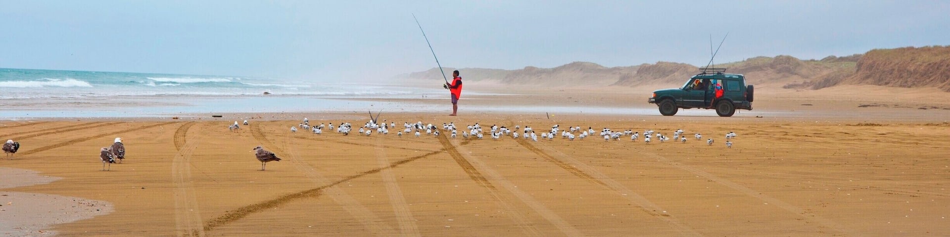 You can ride by car 90-miles along ocean coast, but be fast and careful - you can left your car under water during water onflow.
#blue