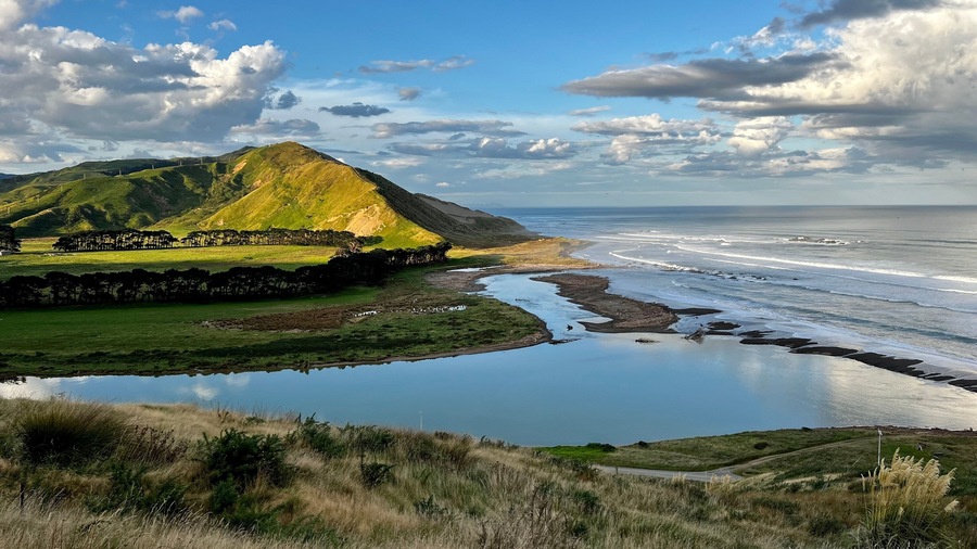 Beautiful scene of Mataikona near Castlepoint, NZ