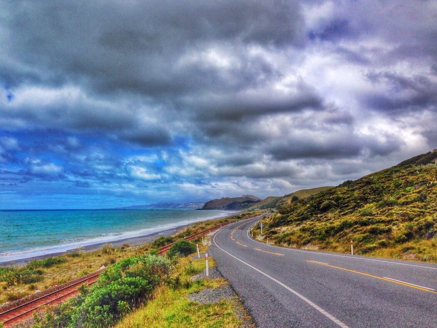 Driving along the east coast of New Zealand' South Island will give you stunning views of the water. Perfect way to start off a road trip And keep an eye out for marine life