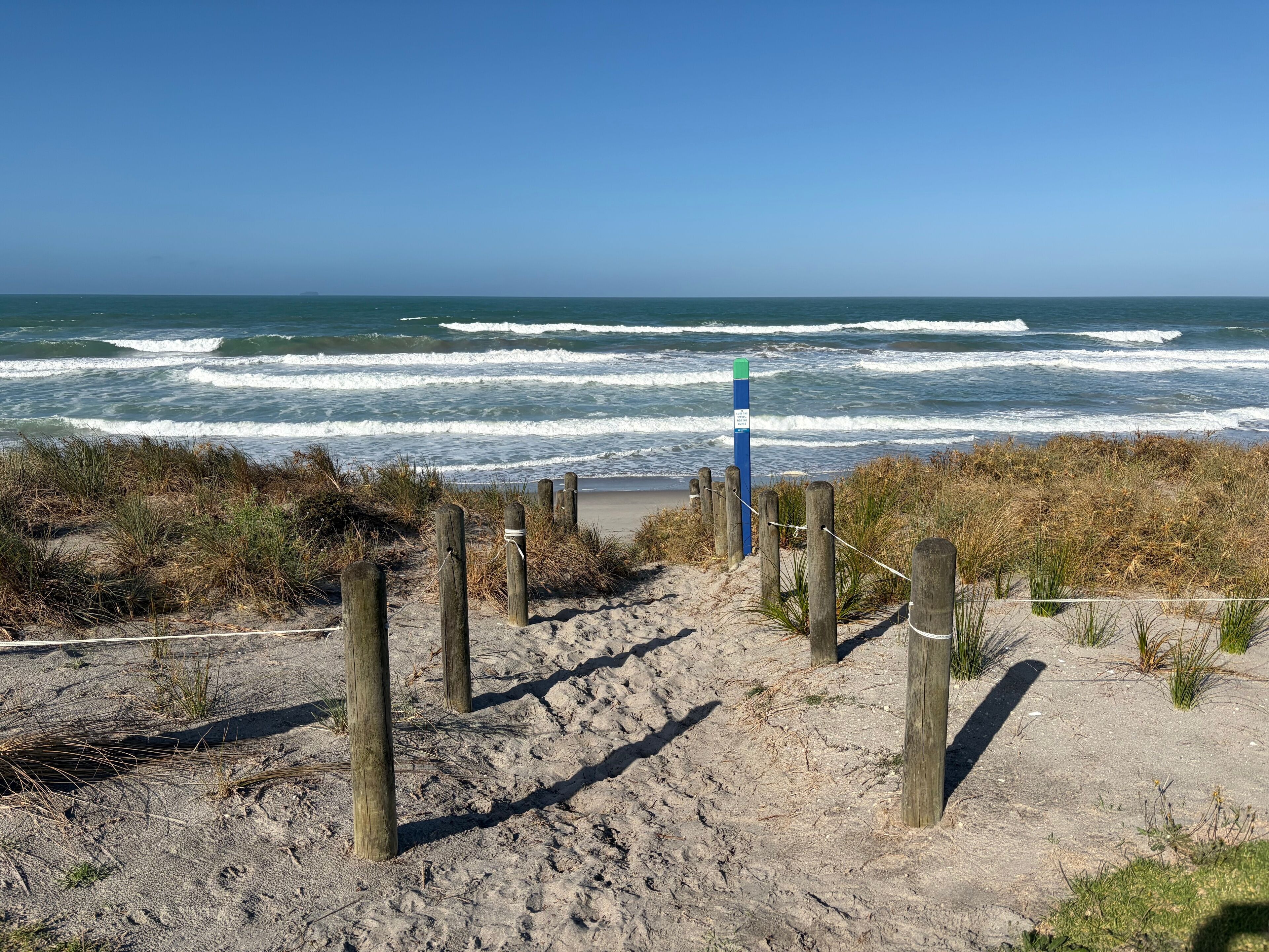 White sand beach - Pukehina in New Zealand