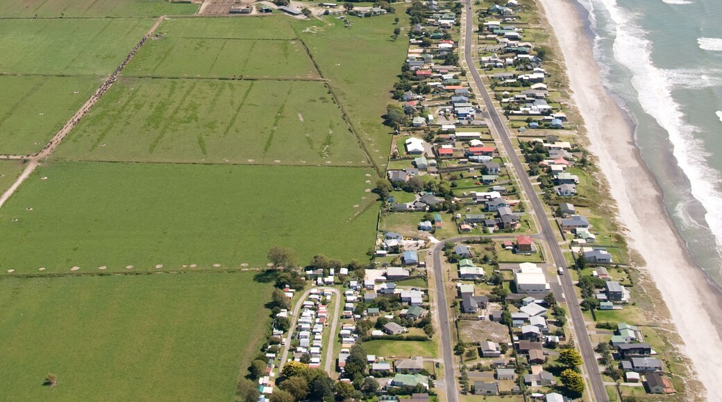 Aerial photo of Pukehina Beach Bay of Plenty New Zealand