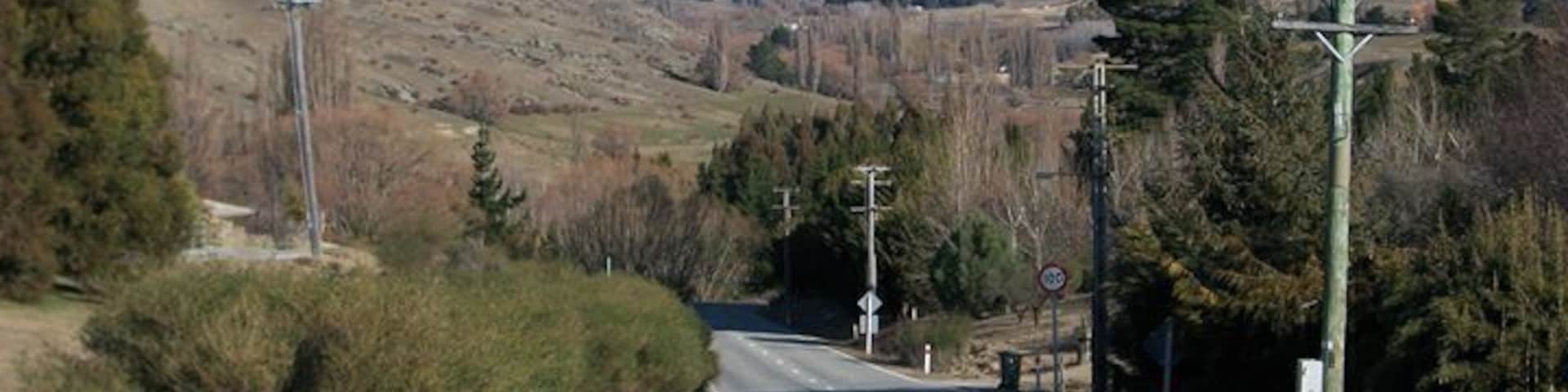 Bannokburn.This road leads out of Bannokburn into the back country( foothills of the mountains) .Very beautiful .Stop at the local pub/café in Bannokburn ( awesome views across the kawara /clutha rivers and valley.)And vist the local vineyards.