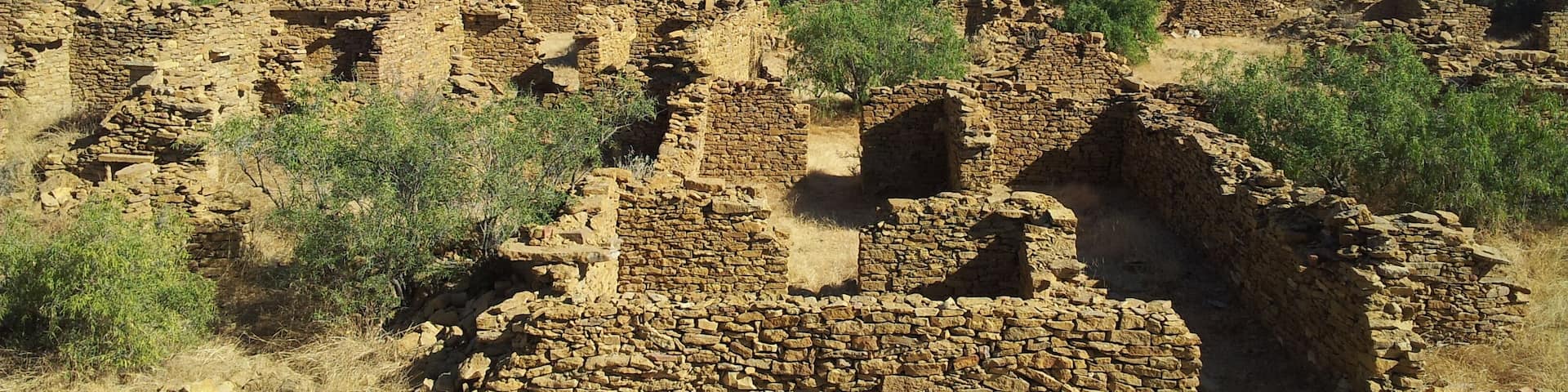 The haunted village of Kuldhara.
this village was abandoned and Cursed for Over 200 Years ago when its inhabitants left the village overnight to escape the wrath of the Diwan of Jaisalmer and cursed the village before they left.