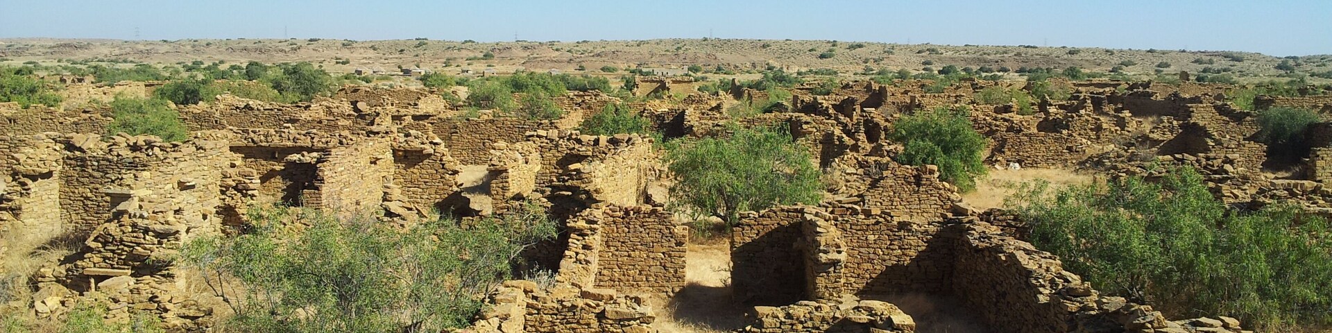 The haunted village of Kuldhara.
this village was abandoned and Cursed for Over 200 Years ago when its inhabitants left the village overnight to escape the wrath of the Diwan of Jaisalmer and cursed the village before they left.