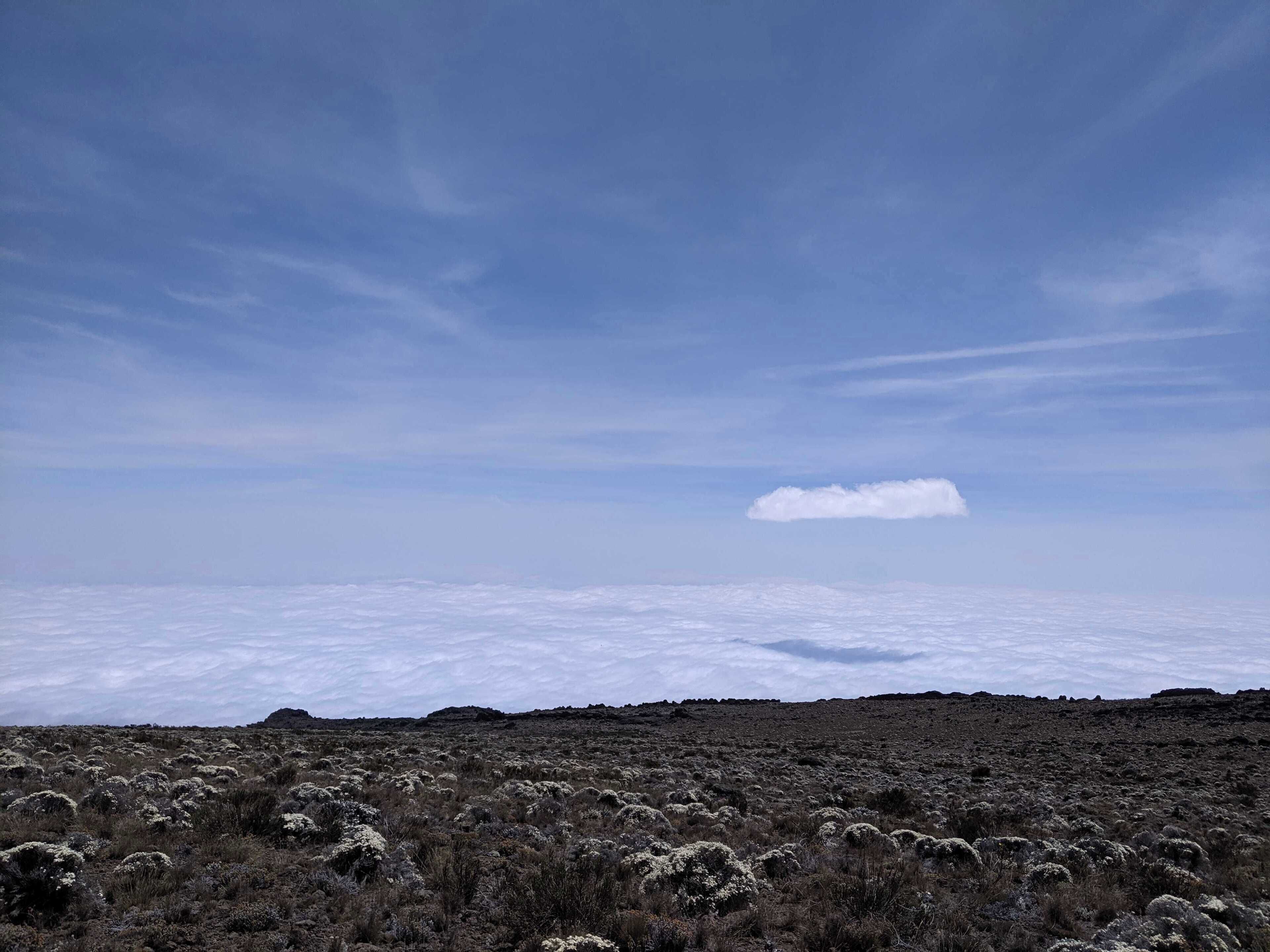 As I was walking from the base of one mountain to the other, I looked over and found a lone cloud floating above the other clouds with nothing around.
#LifeAtExpediaG​roup 