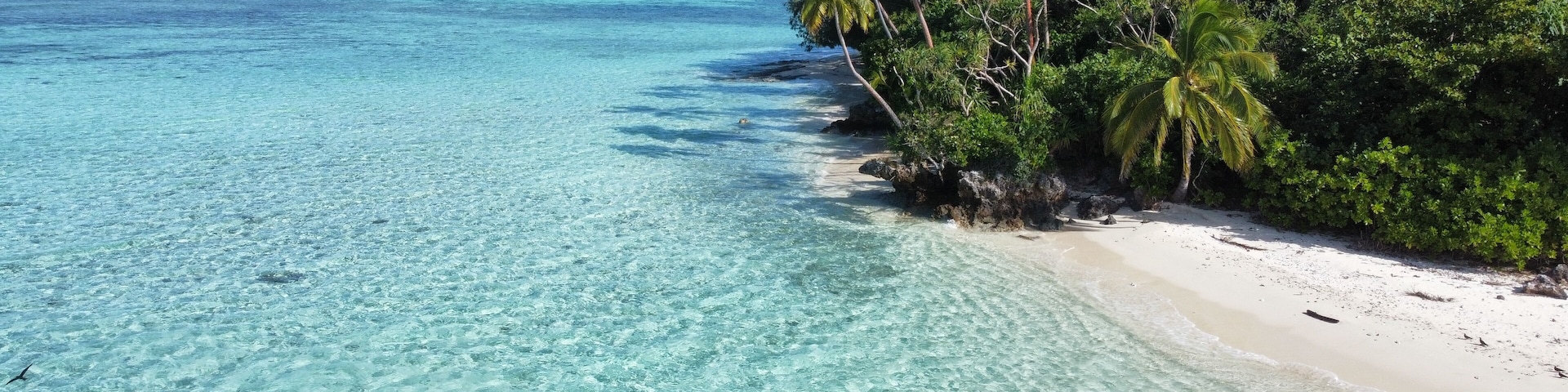 Aerial views of different islands in the Kingdom of Tonga