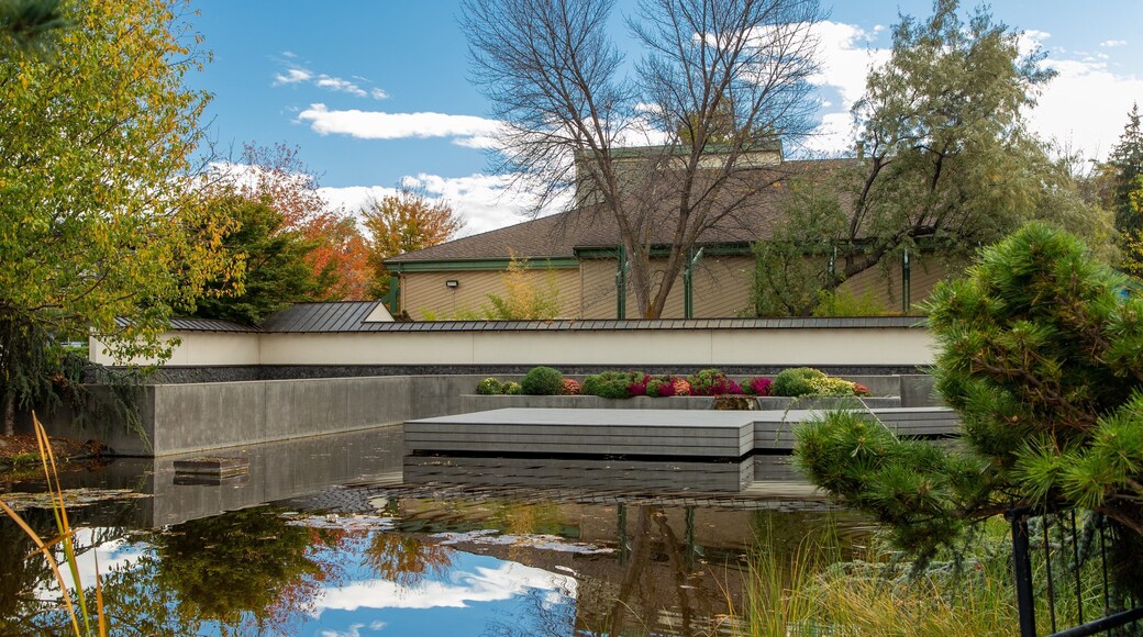Penticton Ikeda Japanese Garden which includes a pond