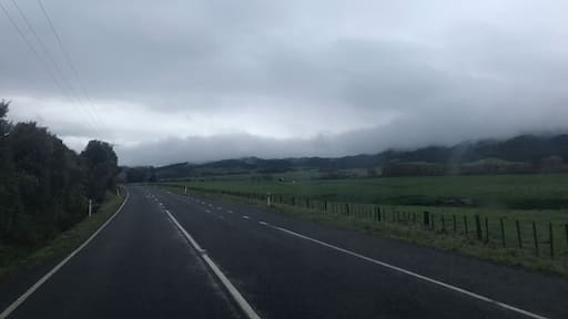 A moody and rainy drive, makes me want to crawl into the bed in the back.