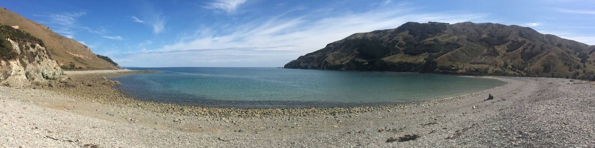 Cable bay and the cable bay cafe! Fantastic place for breakfast away from the Nelson and Richmond crowds