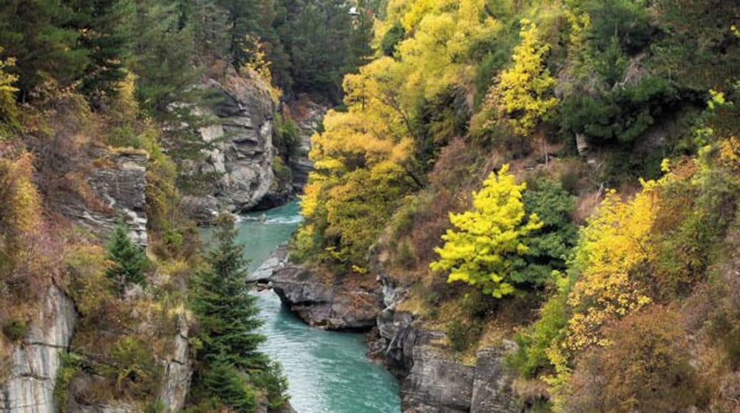 Located just outside of Queenstown, New Zealand, this scenic river is also the place to go jet boat riding. Crazy drivers take passengers within inches of the rock walls and do numerous 360's on the river. It's a thrilling 20 minute ride and fun for the whole family! #adventure #kidfun