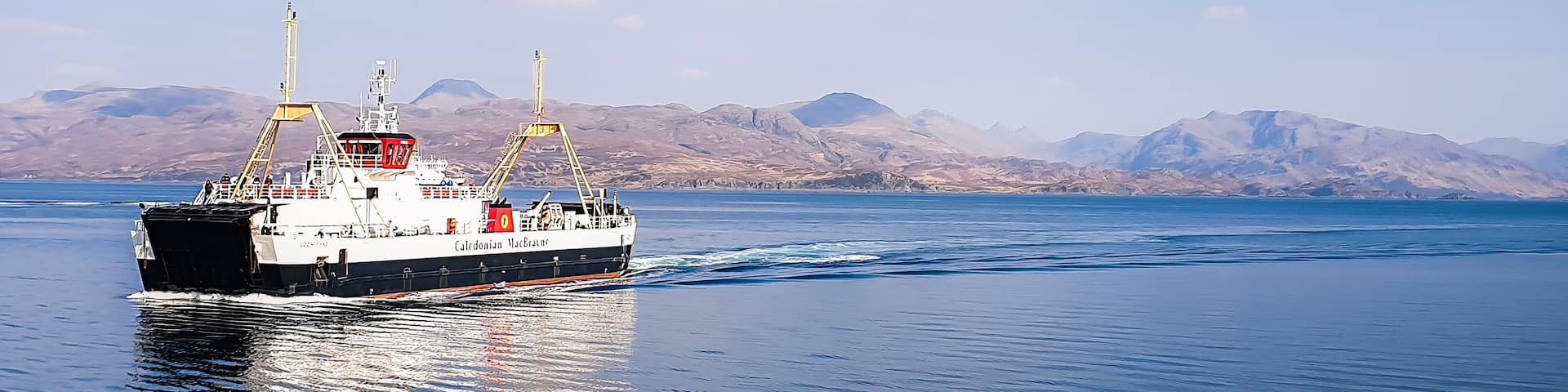 Sound of Sleat, Isle of Skye, Scotland 10th May 2025, Two Caledonian MacBrayne car ferries pass each other near the terminal at Armadale on the Isle of Skye. MV Lord of the Isles and Loch Bhrusda