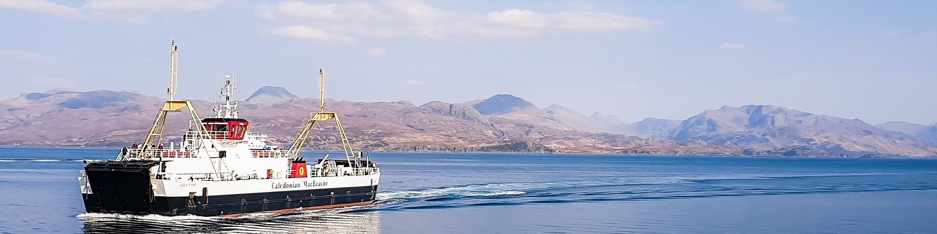 Sound of Sleat, Isle of Skye, Scotland 10th May 2025, Two Caledonian MacBrayne car ferries pass each other near the terminal at Armadale on the Isle of Skye. MV Lord of the Isles and Loch Bhrusda