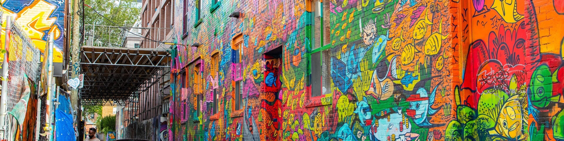 Graffiti Alley which includes outdoor art