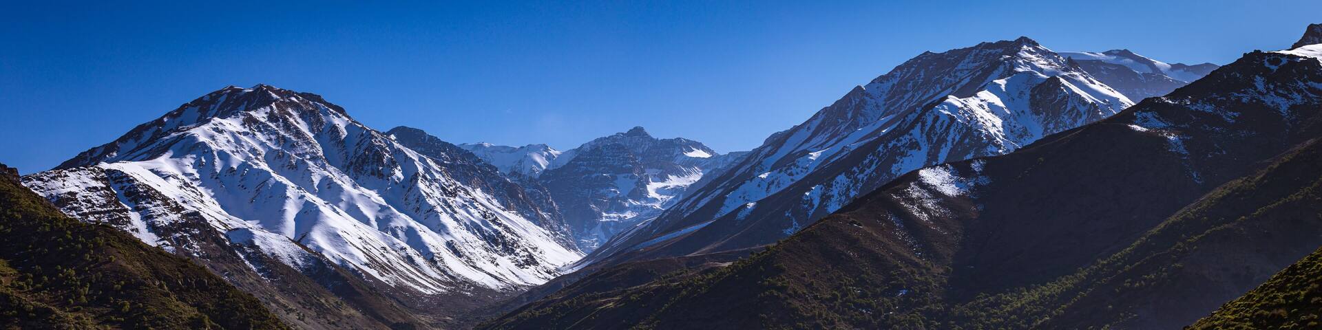 View of snow capped mountains