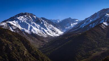 View of snow capped mountains