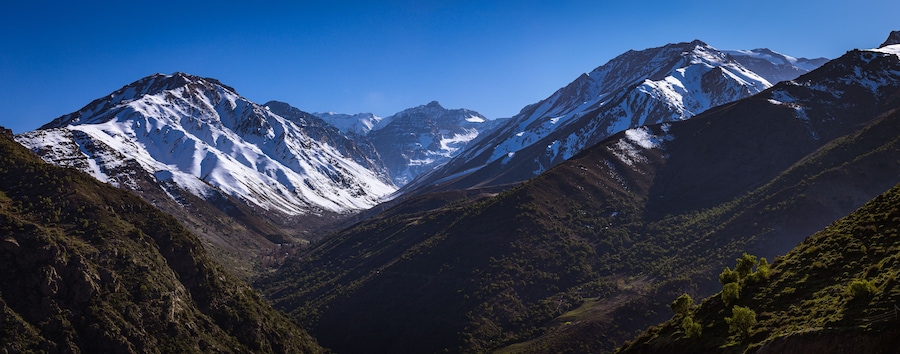 View of snow capped mountains