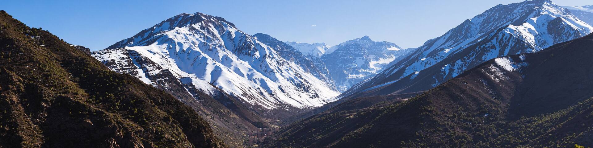 View of snow capped mountains