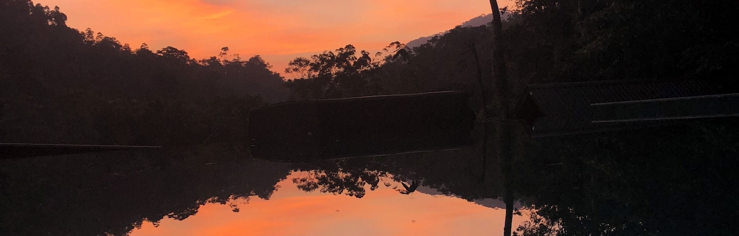 Nice sunset in Sinharaja Forest Gate