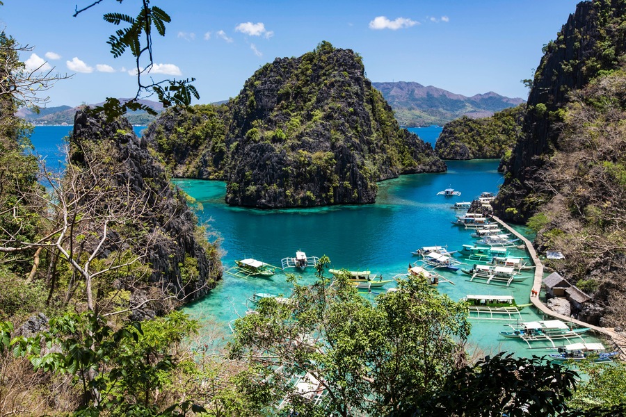 Beautiful lagoons karst landform and island in Coron island, Palawan, the Philippines, Shutterstock ID 1123764227, Purchase Order: SP-1988, Order Number: SP-1988 Hotels.com Go Guide, Client/Licensee: