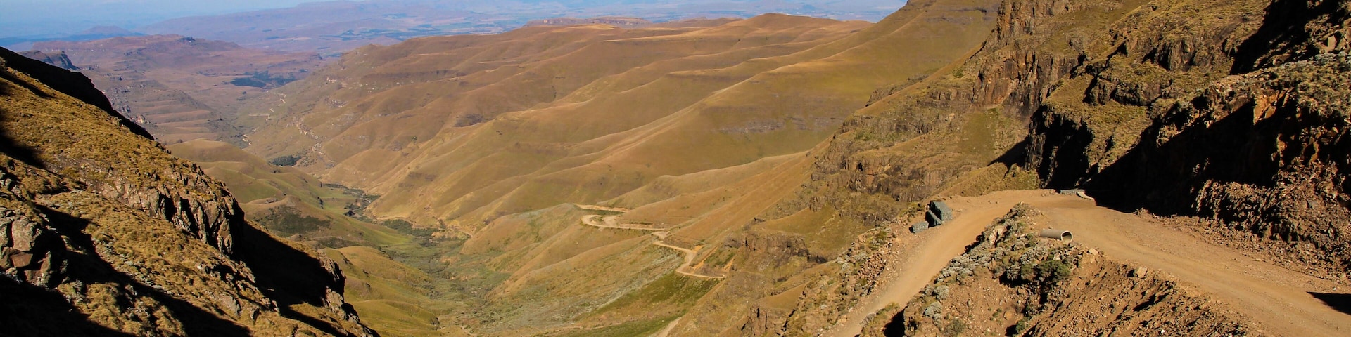 Sani Pass is a mountain pass located in the West of KwaZulu-Natal, South Africa on the road between Underberg, KwaZulu-Natal and Mokhotlong, Lesotho.