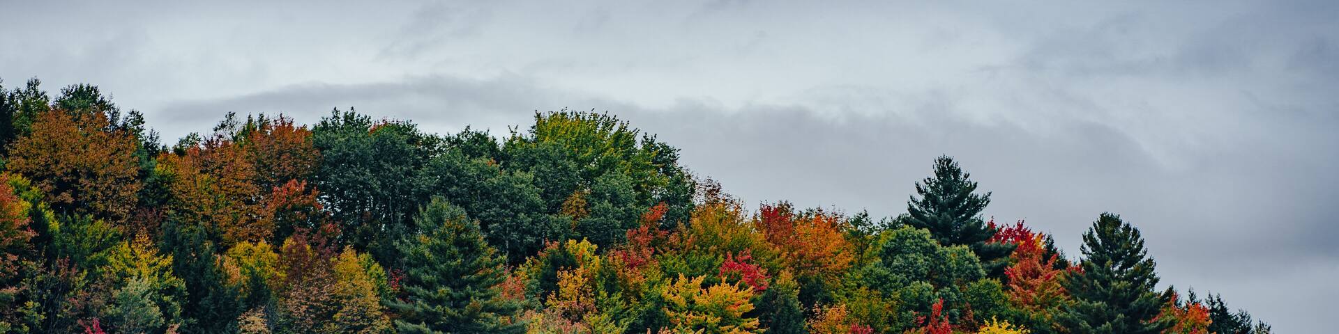 Kayaking in the cold water lake in Waterbury Center State Park, Vermont