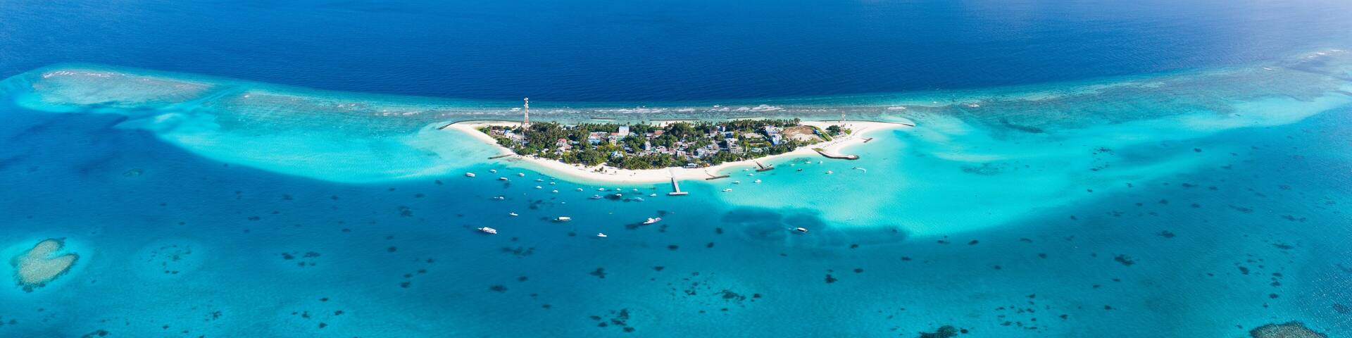 View of Fulidhoo island in the Maldives