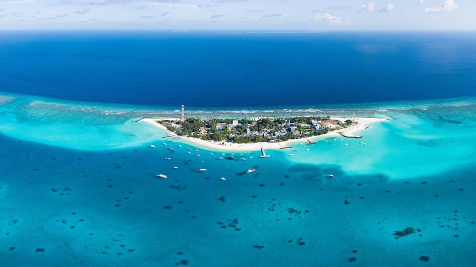 View of Fulidhoo island in the Maldives
