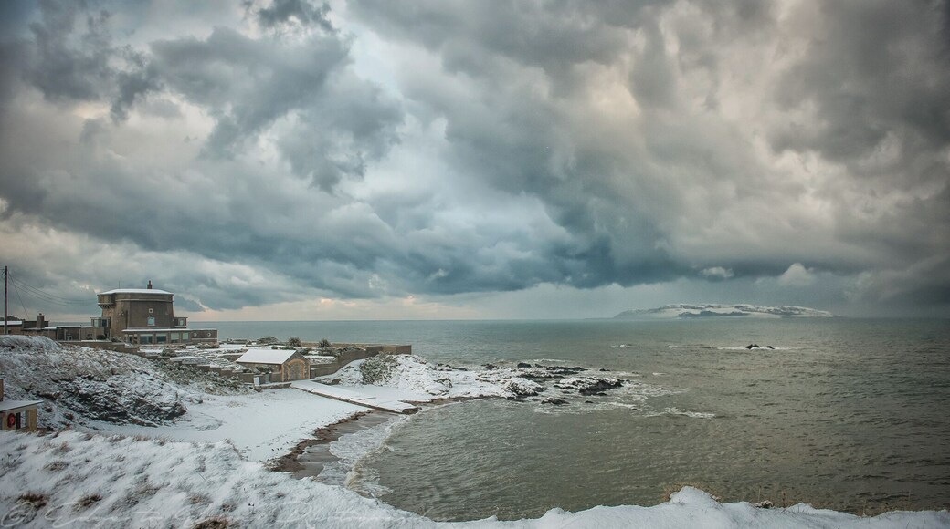 Big snow of 2011 over Tower Bay and Lambay Island, North Coast of Dublin
