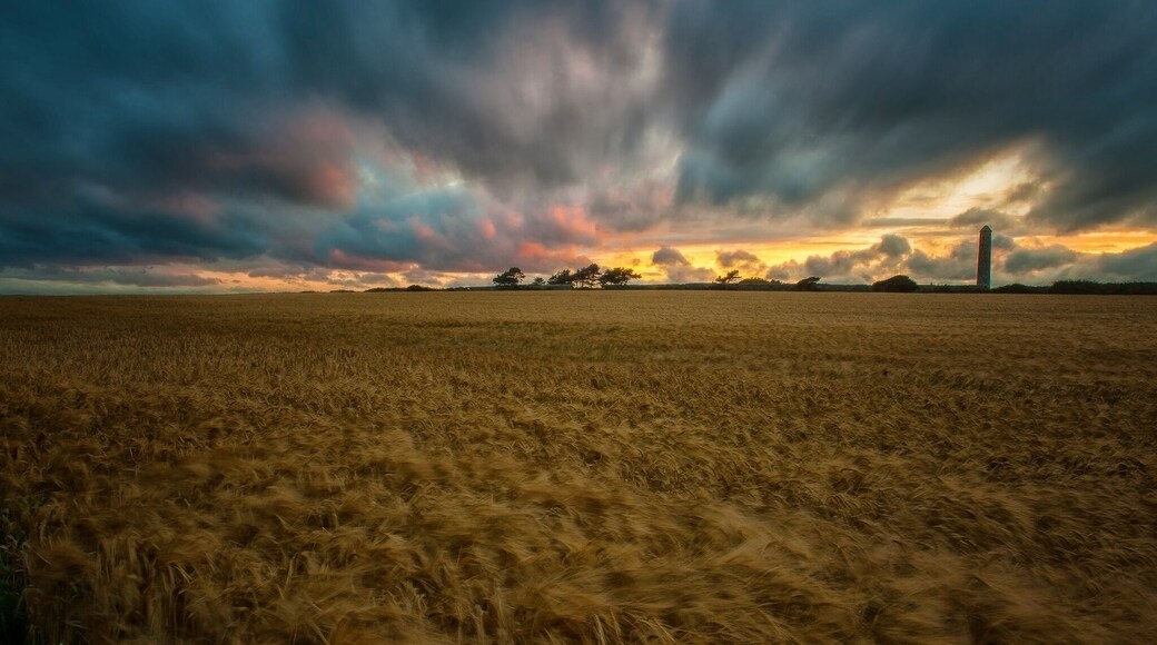 Sunset over St. Itas Tower in Portrane, North Co Dublin