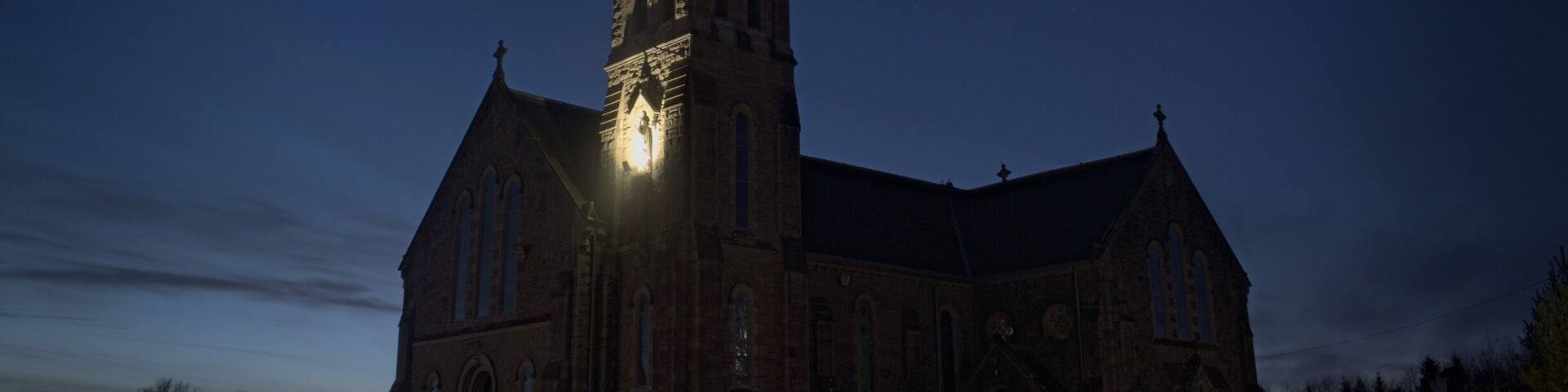 Dangan Church during blue hour