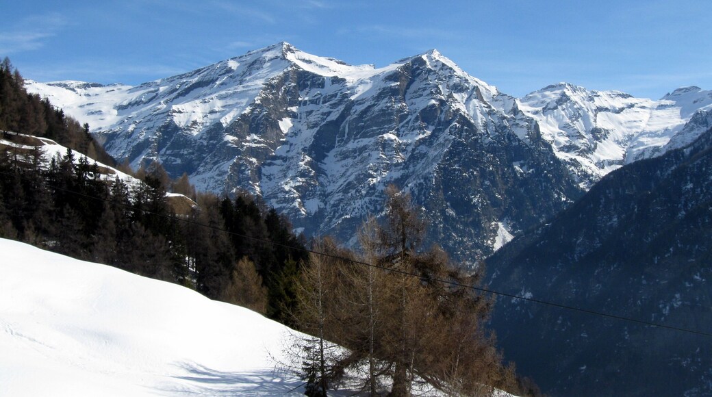 Salendo in Val Malvaglia la Cima Rossa (3161m a sinistra) e la Cima di Cogn (3063m a destra) mostranno il loro lato ostico