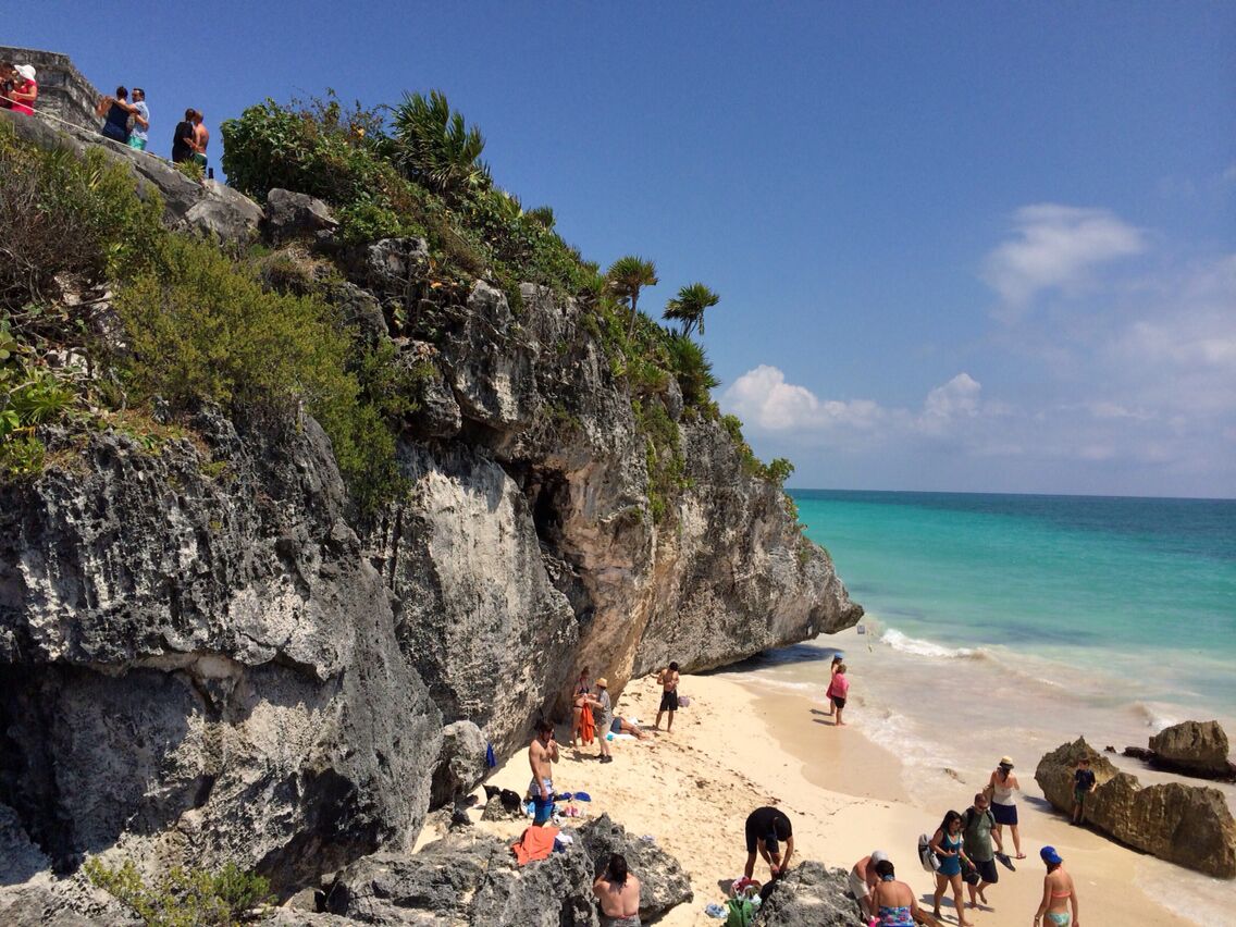 Mayan archeological site and nice beach behind