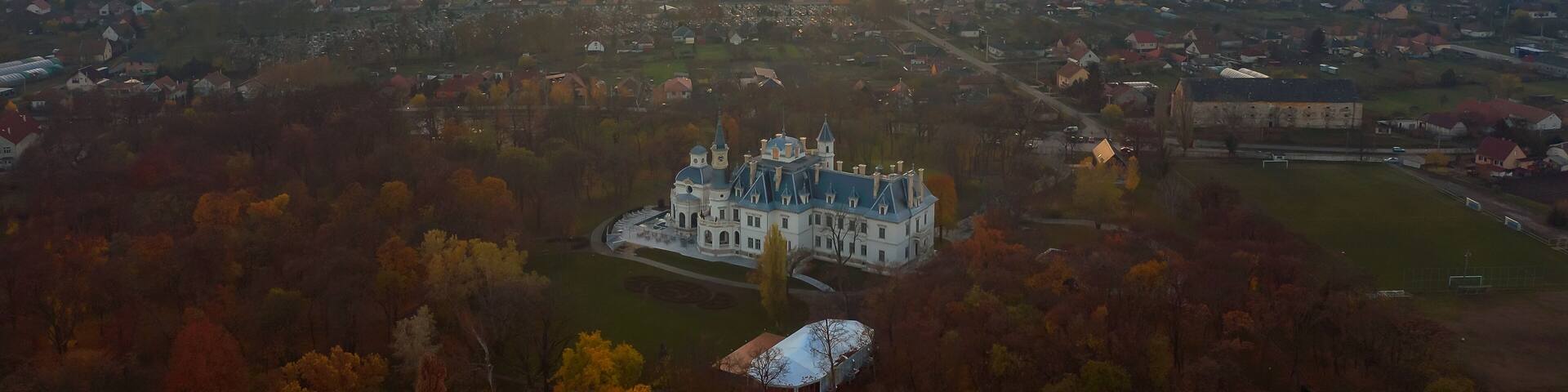 Botaniq castle in Tura City Hungary. Amazing renovated castle with fantastic park. Renovated french neo-renassance building. The other name is Schossberger castle. Designed by Bukovics Gyula