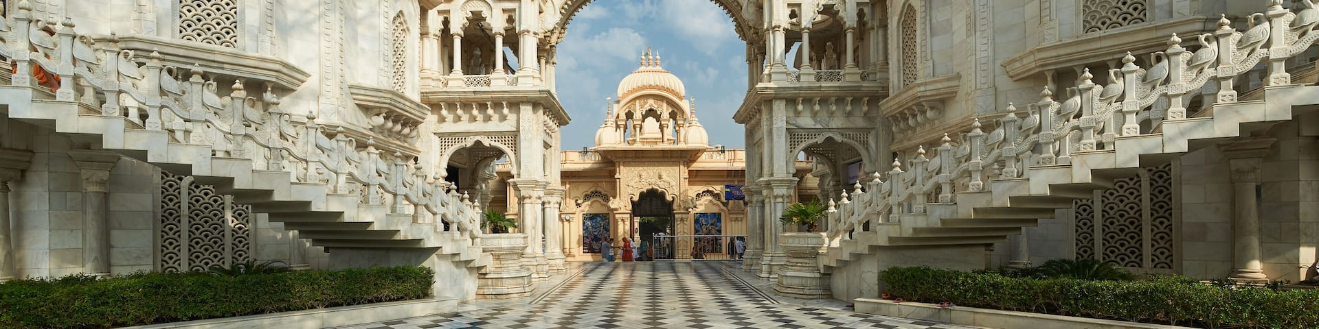 ISKCON Krishna Balaram Temple.Vrindavan, Uttar-Pradesh, India.