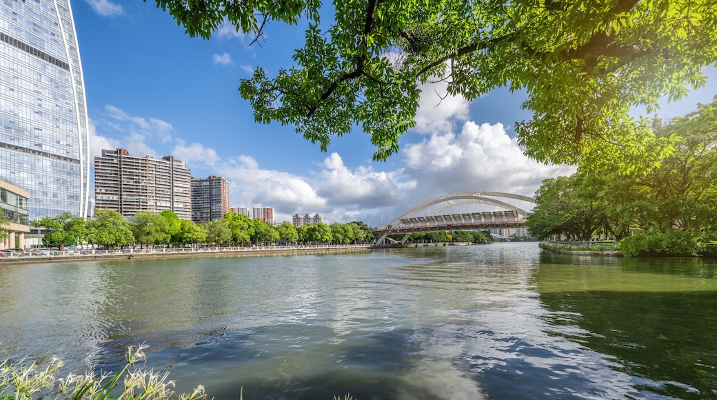 Green ecological scenery of Qijiang Park in Zhongshan City, Guangdong Province, China