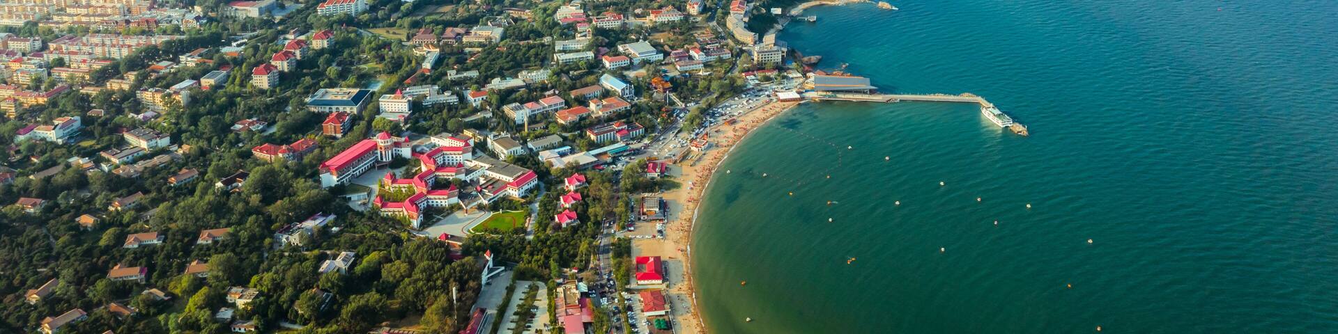 Beidaihe coastline aerial photography
