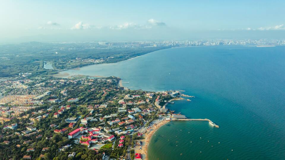 Beidaihe coastline aerial photography