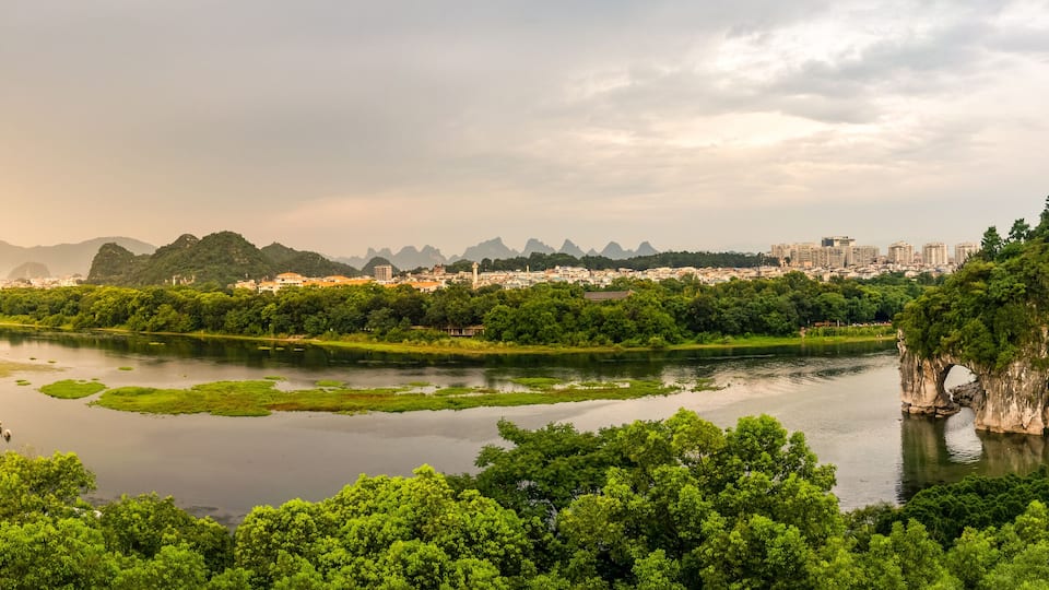 Guiln, China Elephant Cave Natural Formation Landscape Travel Sight